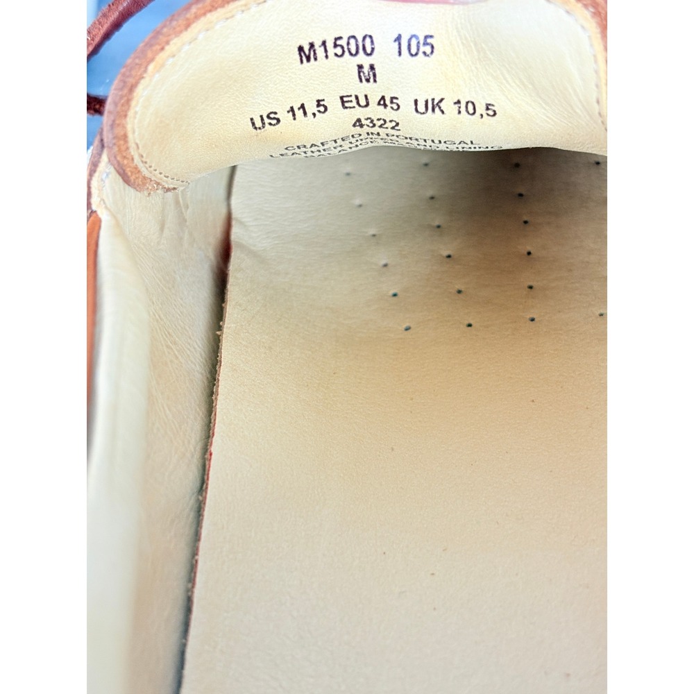 Samuel Hubbard New Endeavor Boat Shoes Mens 11.5 Brown Saddlebag Leather Casual - Picture 12 of 14
